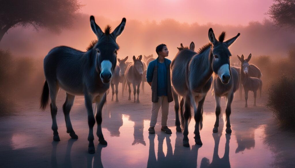 dream self-reflection with donkey dream self-reflection with donkey